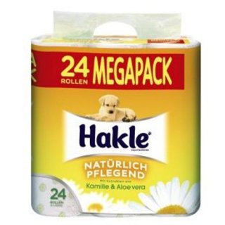 Hakle Toilettenpapier 3-Lagig "Kamille & Aloe vera", 24x 150 Blatt