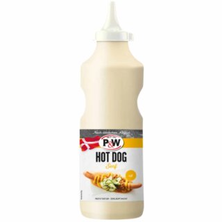 P&W Original Dänischer Hot Dog Senf (900g Flasche)