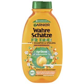 Garnier Wahre Schätze für Kinder Aprikose und Baumwollblüte Shampoo (250ml Flasche)