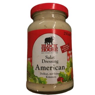 Block House Salat Dressing American mit feinen Kräutern (250ml Glas)