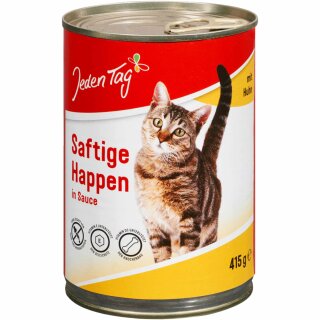 Jeden Tag Katze saftige Happen Huhn (415g)