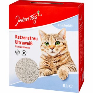 Jeden Tag Ultra Klumpstreu Ultraweiß (6l)