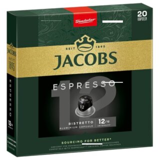 Jacobs Kapseln Espresso 12 Ristretto (104g Packung)