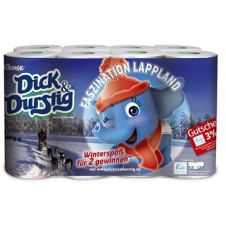 Kleenex Dick & Durstig Küchentücher 8x 52 Blatt