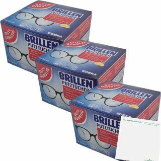 G&G Brillen Putztücher streifenfrei 3er Pack (3x54 Stk. Packung) + usy Block