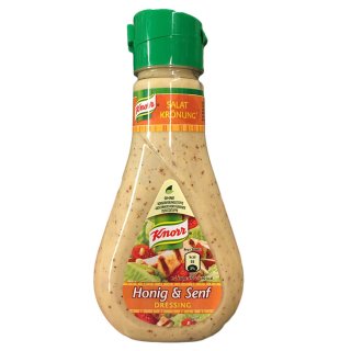 Knorr Salat Krönung Honig und Senf Dressing (235ml Flasche)