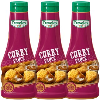 Develey Curry Sauce zum dippen 3er Set (3x250ml Flasche)