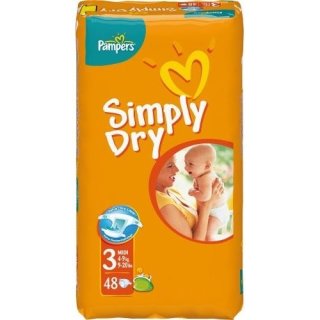 Pampers Simply Dry Windeln, 48 St.