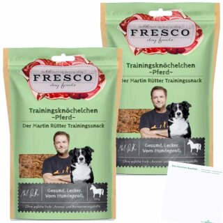 Fresco Martin Rütter Trainingssnacks Pferd 2er Pack (2x150g Packung) + usy Block