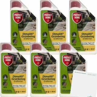 Protect Home Dimaxx Grünbelag Entferner 6er Pack (6x1L Flasche) + usy Block