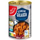 Gut&Günstig Schweine Gulasch in pikanter Sauce 3er Pack (3x400g Dose) + usy Block
