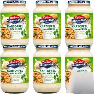 Sonnen Bassermann Kartoffel mal anders Kräuter-Knoblauch 6er Pack (6x405g Glas) + usy Block