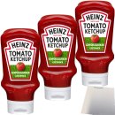 Heinz Tomato Ketchup Gewürzgurken Geschmack 3er Pack (3x400ml) + usy Block