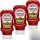 Heinz Tomato Ketchup Gewürzgurken Geschmack 3er Pack (3x400ml) + usy Block
