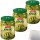 Hengstenberg Knax Gewürzgurken mild-süß 3er Pack (3x360g ATG Glas) + usy Block