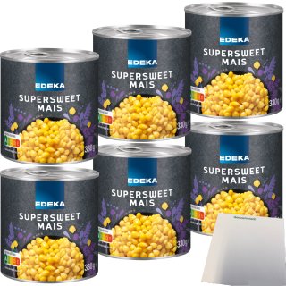 Edeka Gemüsemais Supersweet-Qualität 6er Pack (6x330g Dose) + usy Block