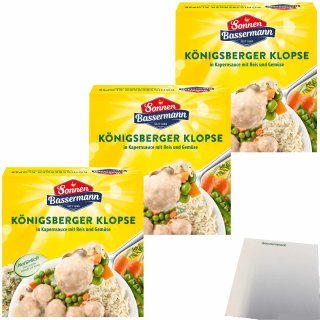 Sonnen Bassermann Menü Königsberger Klopse 3er Pack (3x480g Packung) + usy Block