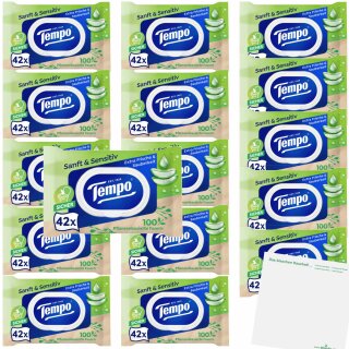 Tempo Feuchttücher Sanft&Sensitive (16x42St Packung) VPE + usy Block