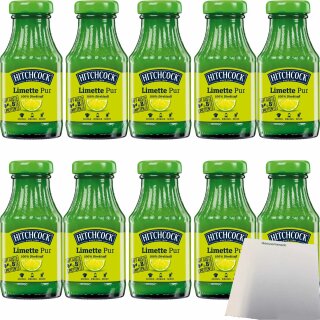 Hitchcock Limette Pur 10er Pack (10x200ml Flasche) + usy Block