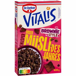 Dr. Oetker Vitalis Crunchy Muesli of the Year Brownie Style (400g pack)