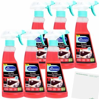 Dr. Beckmann Glanz Glaskeramik- & Edelstahlreiniger 6er Pack (6x250ml Flasche) + usy Block