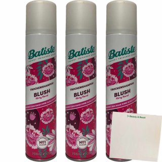 batiste Trockenshampoo Blush 3er Pack (3x200ml Dose) + usy Block