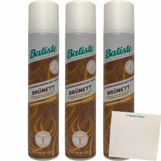 Batiste Trockenshampoo bruenette 3er Pack (3x200ml Dose) + usy Block