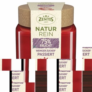 Zentis NaturRein 75% Aufstrich Passiert Erdbeere (1x200g Glas)