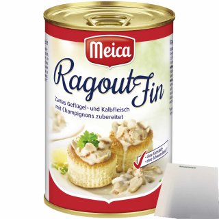 Meica Ragout Fin Zartes Geflügel und Kalbfleisch (400g Dose) + usy Block