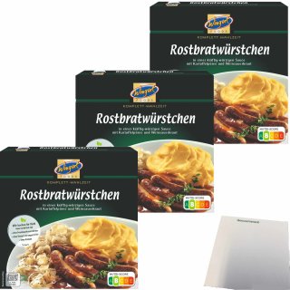 Wingert Rostbratwürstchen 3er Pack (3x480g Packung) + usy Block