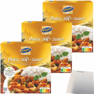 Wingert Huhn Süß-Sauer 3er Pack (3X375g Packung) + usy Block
