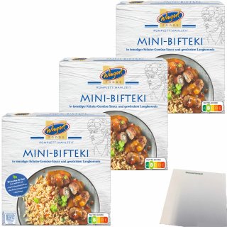 Wingbert Mini Bifteki 3er Pack (3x375g Packung) + usy Block