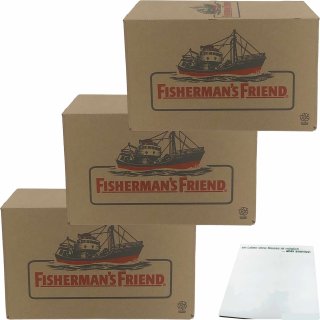 Fishermans Friend COLA ohne Zucker VPE 3 Kartons (72x25g Packung) + usy Block