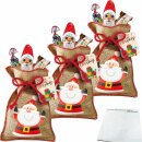Windel Jute Nikolaus-Sack mit Schokolade gefüllt 3er...
