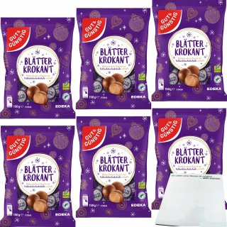 Gut&Günstig Blätterkrokant-Kugeln 6er Pack (6x150g Packung) + usy Block