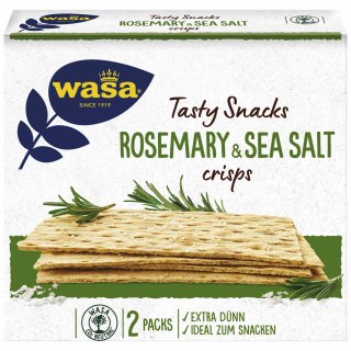 Wasa Knäckebrot Delicate Crisp Rosemary & Sea Salt 5er Pack (5x190g Packung)