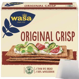 Wasa Knäckebrot Crisp Original (200g Packung) + usy Block