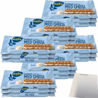 Wasa Knäckebrot Sandwich Käse Multipack 6er Pack (6x90g Packung) + usy Block