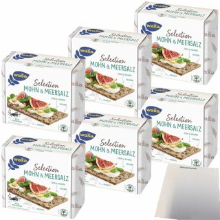Wasa Selection Mohn & Meersalz 6er Pack (6x245g Packung) + usy Block