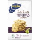 Wasa Knäckebrot Delicate Cracker Schwarze und grüne Oliven 3er Pack (3x150g Beutel) + usy Block