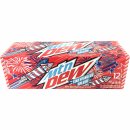 Mountain Dew Star Spangled Splash, Red Berry & other natural Flavors (USA) (12x0,355L Dose)
