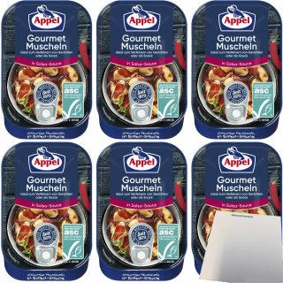 Appel Gourmet Muscheln in Salsa-Sauce 6er Pack (6x100g Dose) + usy Block