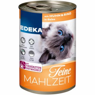 EDEKA Katze Feine Mahlzeit mit Huhn und Rind (400g Dose)