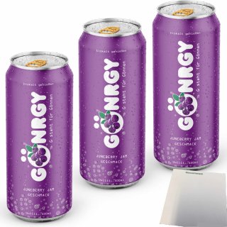 GÖNRGY Juneberry Jam by Montanablack 3er Pack (3x0,5l Dose) incl. DPG Pfand + usy Block