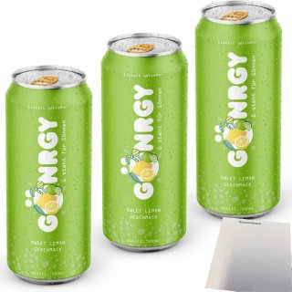 GÖNRGY Sweet Lemon by Montanablack 3er Pack (3x0,5l Dose) incl. DPG Pfand + usy Block