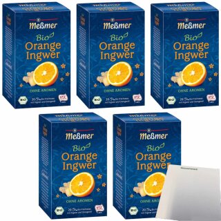 Meßmer Tee Orange Ingwer 100er (5x55g Packung) + usy Block