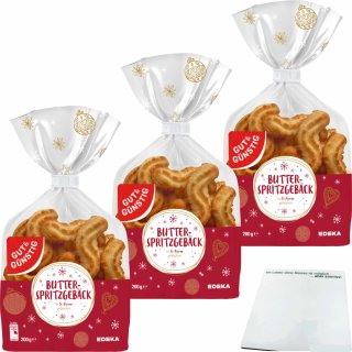 Gut&Günstig Butterspritzgebäck 3er Pack (3x200g Packung) + usy Block