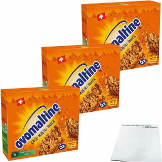 Ovomaltine Crisp Müsli Snack 3er Pack (18x25g Packung) + usy Block