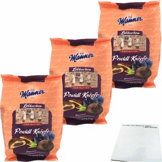 Manner Lebkuchen Powidl Knöpfe 3er Pack (3x180g Packung) + usy Block