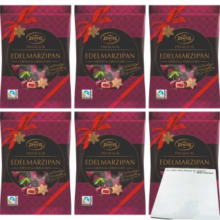 Zentis Edelmarzipan Kirsch & Lebkuchen 6er Pack (6x100g Packung) + usy Block